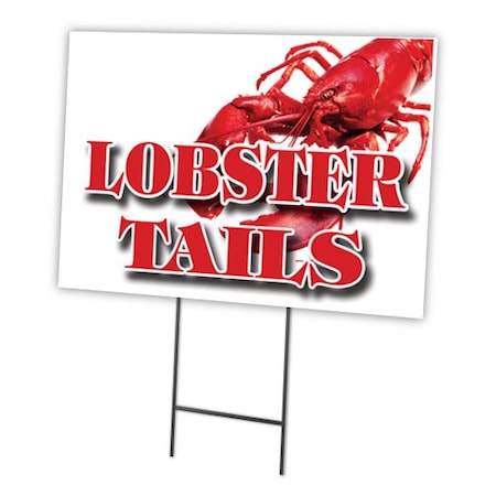 Lobster Tails Yard Sign & Stake Outdoor Plastic Coroplast Window